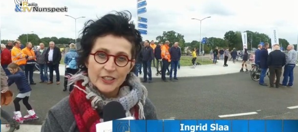 Ingrid Slaa bij opening rondweg